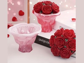 Molde silicona alhajero ramo de flores 